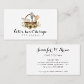 Konditorei Koch Wasserfarbe Handgezogene Sonnenblu Visitenkarte (Vorne/Hinten)