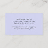 Konditorei Koch Whisk Backen Utensil Lila Visitenkarte (Rückseite)