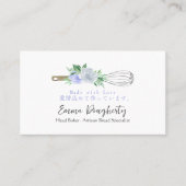 Konditorei Koch Whisk Backen Utensil Lila Visitenkarte (Vorderseite)