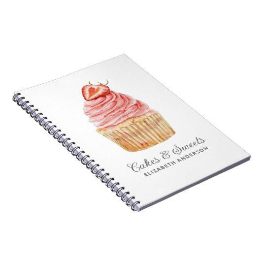 Konditorei Köche Bäckerei Cupcake Notebook Notizblock (Rechte Seite)