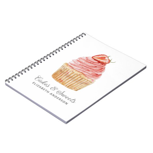 Konditorei Köche Bäckerei Cupcake Notebook Notizblock (Linke Seite)