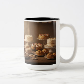 Konditorei, Kuchen & Backwaren - Elegant Zweifarbige Tasse