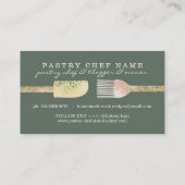 Konditorei Rustikales Pink Salbeigebäck Koch Loyal Visitenkarte (Rückseite)