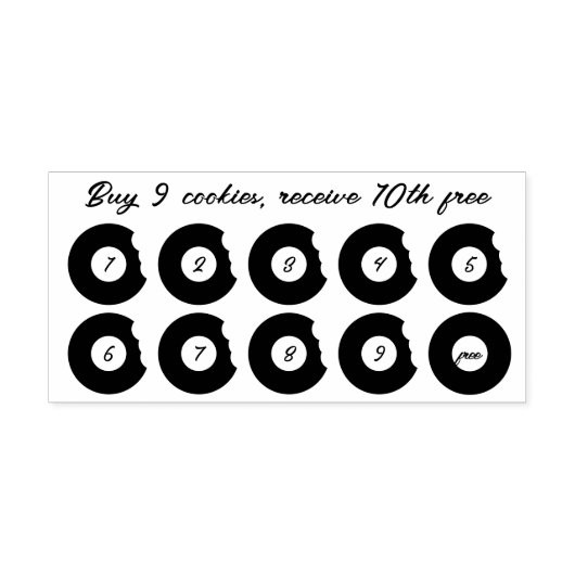 Konditoreien Donuts Punch Bäckerei Loyalität Gummistempel (Prägung)