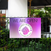 Konditorgebäck Glitzer Rosa Lila Banner