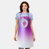 Konditorgebäck Glitzer Rosa Lila Tropfen Schürze (Getragen)