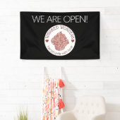 Konditorgebäck Glitzer Rose Gold Pink Banner (Insitu)