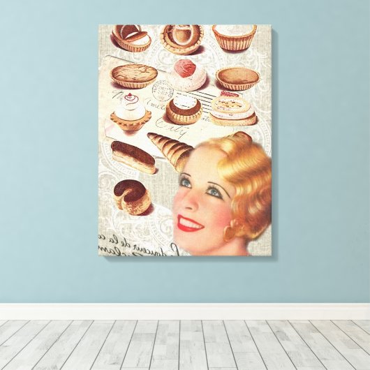 Konditorgebäck Leinwanddruck (Insitu (Holzboden))