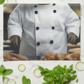 Konditorikunst: Chef Capybara  Geschirrtuch (Gefaltet)