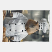 Konditorikunst: Chef Capybara  Geschirrtuch (Horizontal)