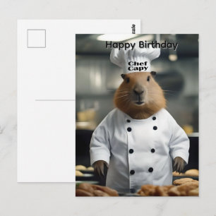 Konditorikunst: Der kulinarische Capybara Geburtst Postkarte