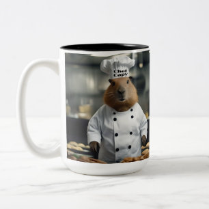 Konditorikunst: Der kulinarische Capybara Zweifarbige Tasse