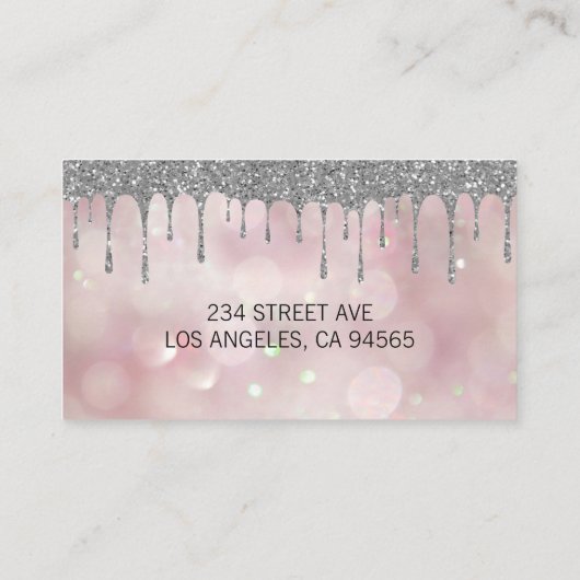 Konditormesser | Hintergrund des Bokeh-Glitzer Visitenkarte (Rückseite)