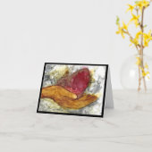 Kondolenz von Hand und Herzkarte Karte (Gelbe Blume)