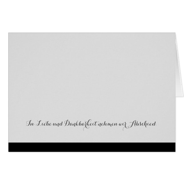 Kondolenzenkarte (Vorderseite (Horizontal))