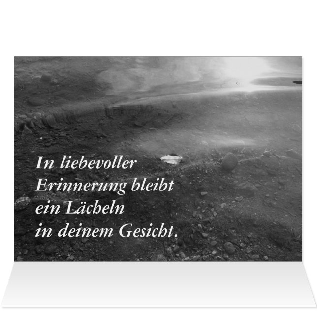 Kondolenzenkarte (Innenansicht Horizontal (Oben))