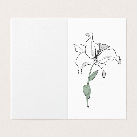 Kondolenzkarte (Außenseite Aufgefaltet)