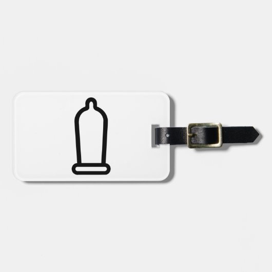 Kondom Gepäckanhänger (Vorderseite horizontal)