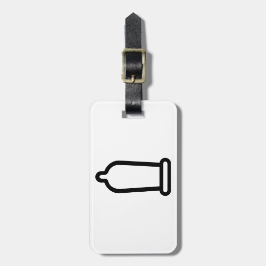 Kondom Gepäckanhänger (Vorderseite vertikal)