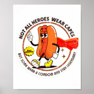 Kondom-Legende Unangebracht Lustig 90er Retro T Fu Poster