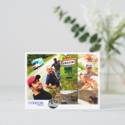 Kondom - Postkarte (Stehend Vorderseite)