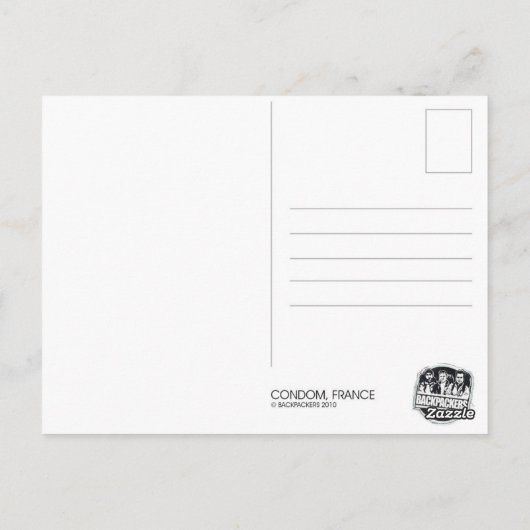 Kondom - Postkarte (Rückseite)