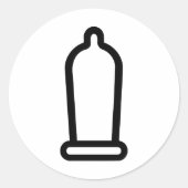 Kondom Runder Aufkleber (Vorderseite)