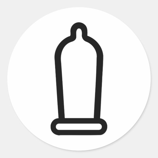 Kondom Runder Aufkleber (Vorderseite)