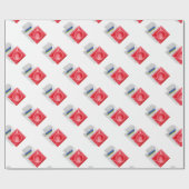 Kondome auf weißem Hintergrund Geschenkpapier (Flach)