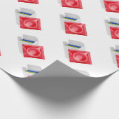 Kondome auf weißem Hintergrund Geschenkpapier (Ecke)