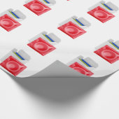 Kondome auf weißem Hintergrund Geschenkpapier (Ecke)