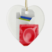 Kondome auf weißem Hintergrund Keramik Ornament (Rechts)