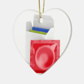 Kondome auf weißem Hintergrund Keramik Ornament (Links)