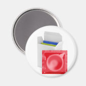 Kondome mit weißem Hintergrund Magnet (Vorderseite/Rückseite)