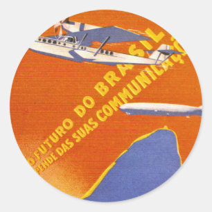 Kondor ~ Brazillian Fluglinienverkehr Runder Aufkleber