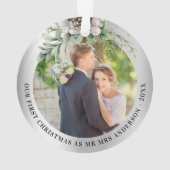 Kone Grün frisch geerntet 1. Weihnachtsfeier Foto Ornament (Rückseite)