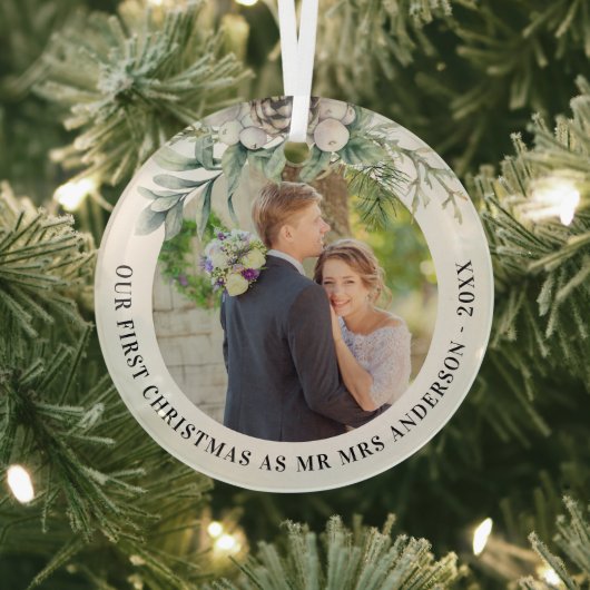 Kone Grün frisch geerntet 1. Weihnachtsfeier Foto Ornament Aus Glas (InSitu)