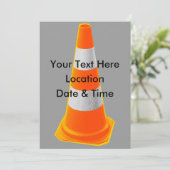 Kone mit grauen Streifen Einladung (Stehend Vorderseite)