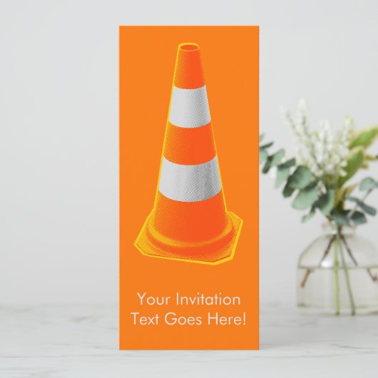 Kone mit grauen Streifen Einladung (Stehend Vorderseite)