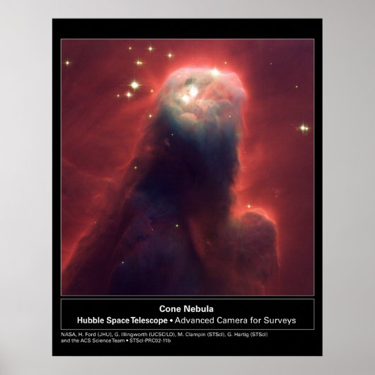 Kone Nebula NGC 2264 Hubble Teleskop Poster (Vorne)