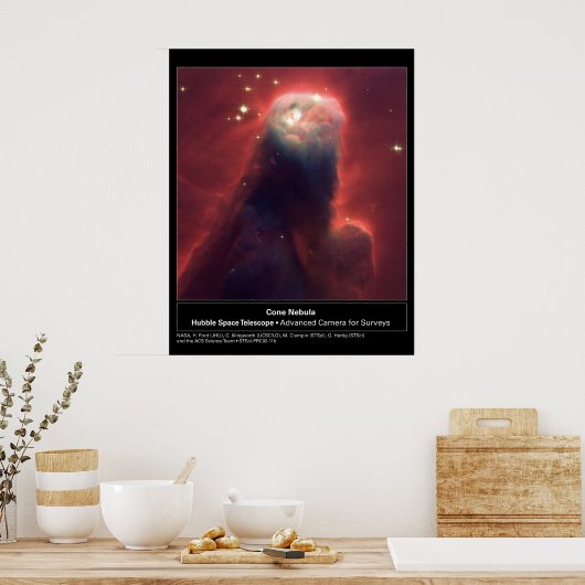 Kone Nebula NGC 2264 Hubble Teleskop Poster (Küche)