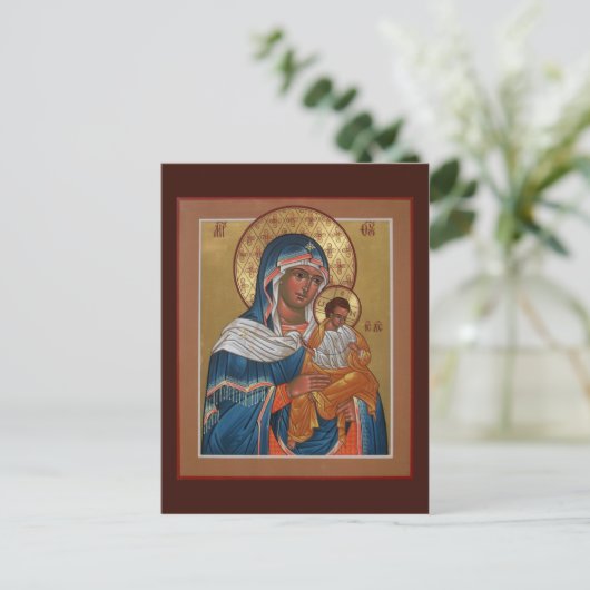 Konevitsa Mutter Gottes Gebetskarte Postkarte (Stehend Vorderseite)