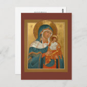 Konevitsa Mutter Gottes Gebetskarte Postkarte (Vorne/Hinten)