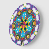 Konfektion Kaleidoskop Große Wanduhr (Winkel)