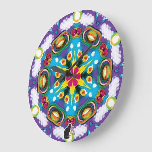 Konfektion Kaleidoskop Große Wanduhr (Winkel)