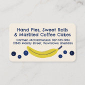 Konfektionen für Backwaren aus gemischten Früchten Visitenkarte (Rückseite)