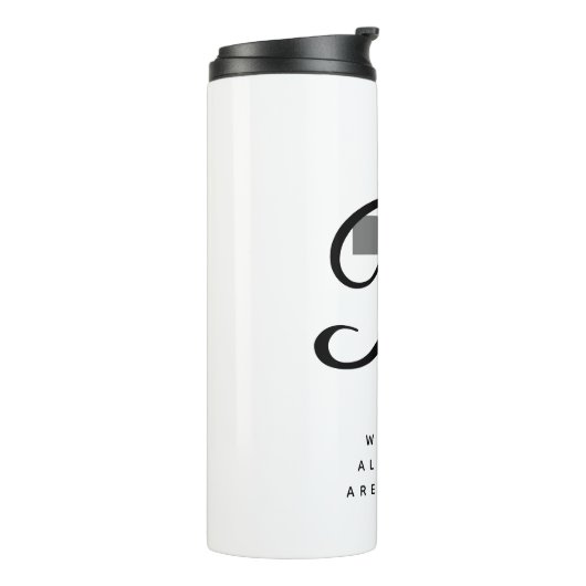 Konfektionierter, monogramm religiöser, wechselthe thermosbecher (Nach links gedreht)