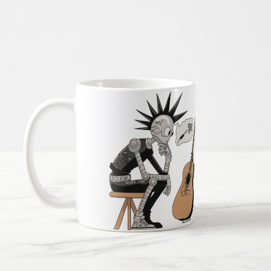 Konfektionierter Musikrobot Kaffeetasse (Links)