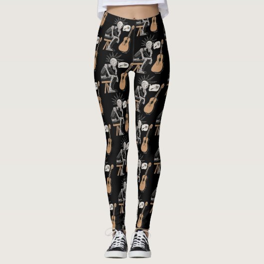 Konfektionierter Musikrobot Leggings (Vorderseite)