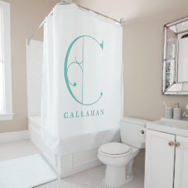 Konfektioniertes Monogramm C Duschvorhang